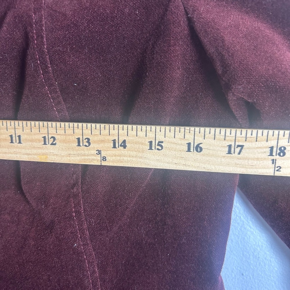 Talbots Petite Burgundy Velvet Blazer Jacket Women's 6P - Picture 3 of 7